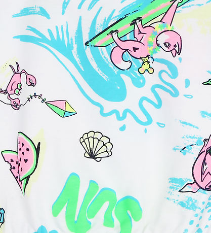 Billieblush T-Shirt - Weiß m. Surf-Print