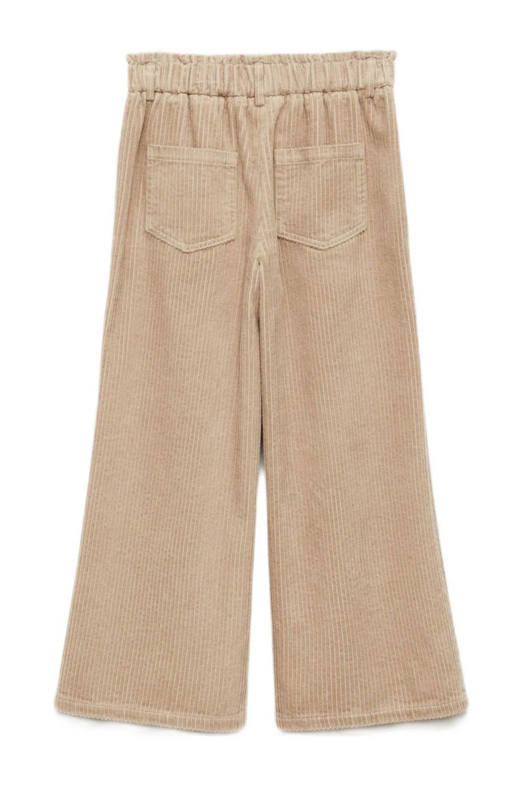 Mango Kids corduroy wide leg broek lichtbruin