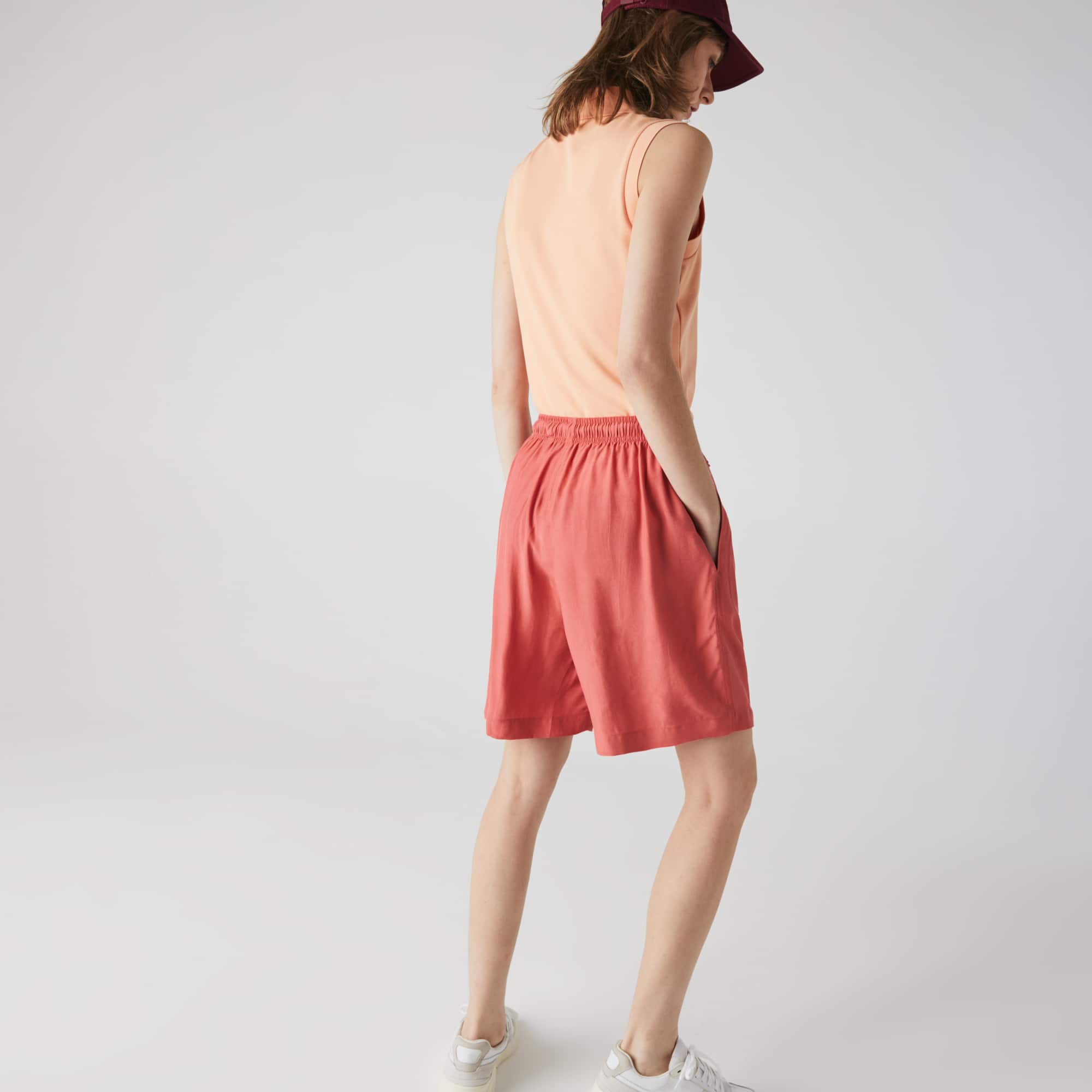Polo L.12.D slim fit sans manches Manches Courtes - Orange - Lacoste - Femme