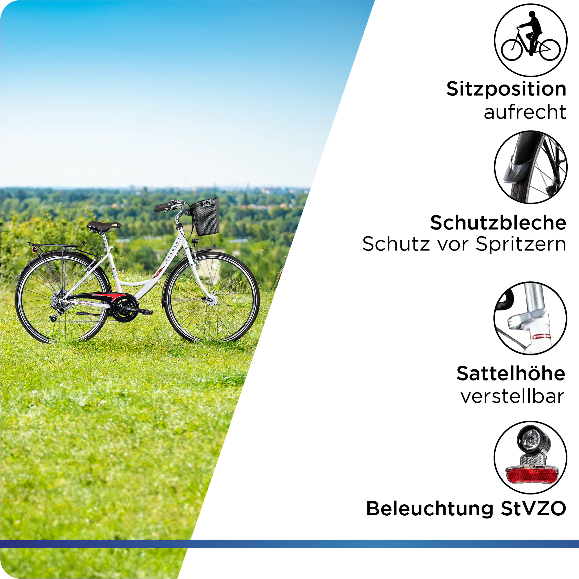 Zündapp Z700 Damenfahrrad 28 Zoll Fahrrad für Damen und Herren ab 150 cm