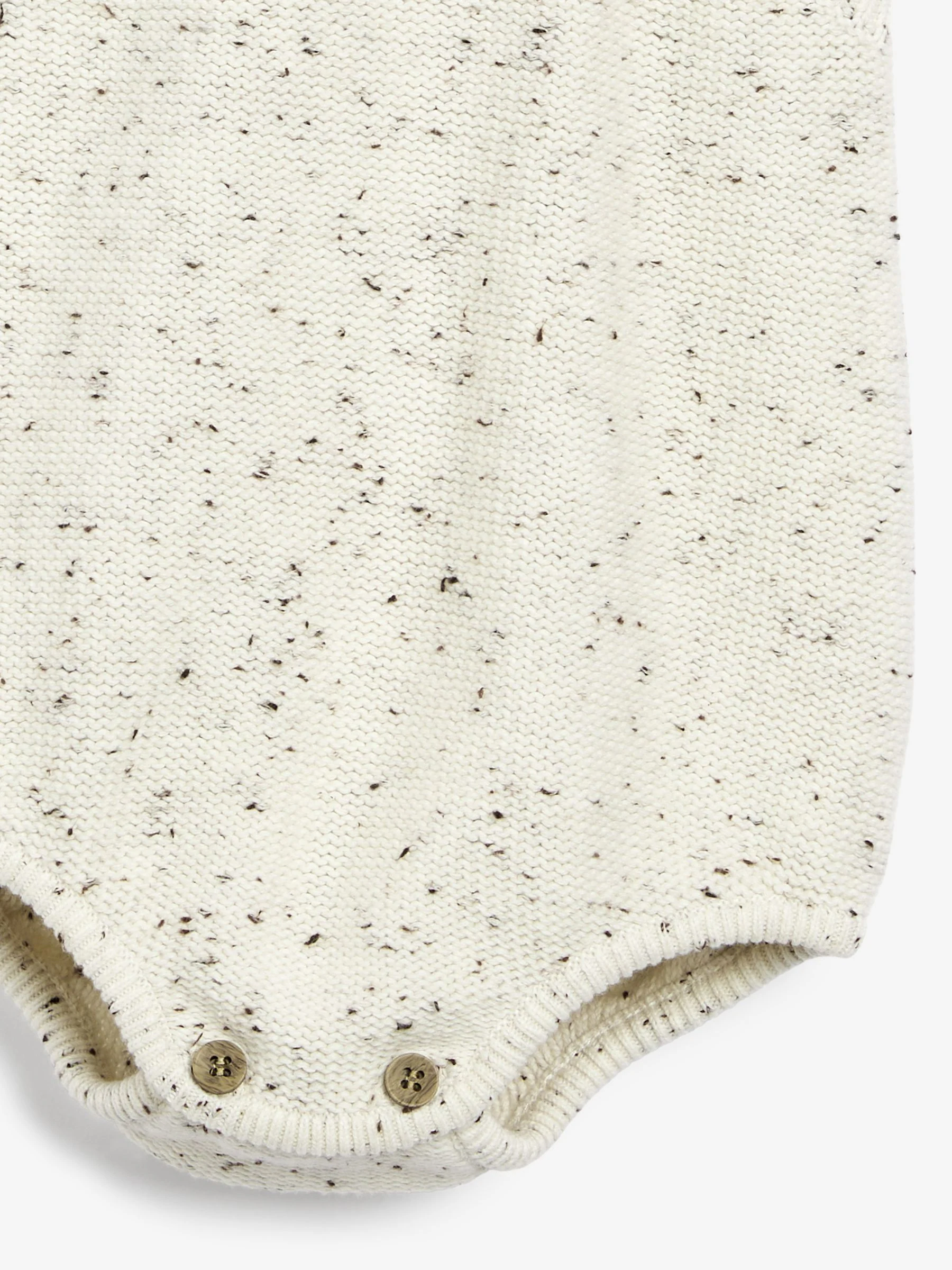 Moutkleurig - The Little Tailor stijlvol gebreid babyrompertje van 100% katoen