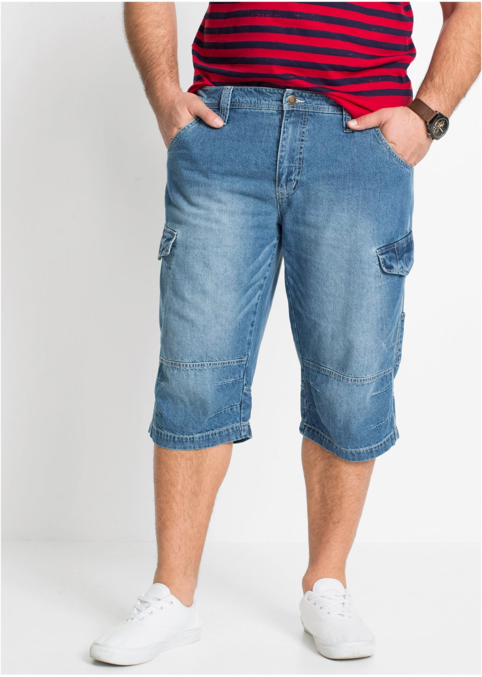Bermuda long en jean Loose Fit