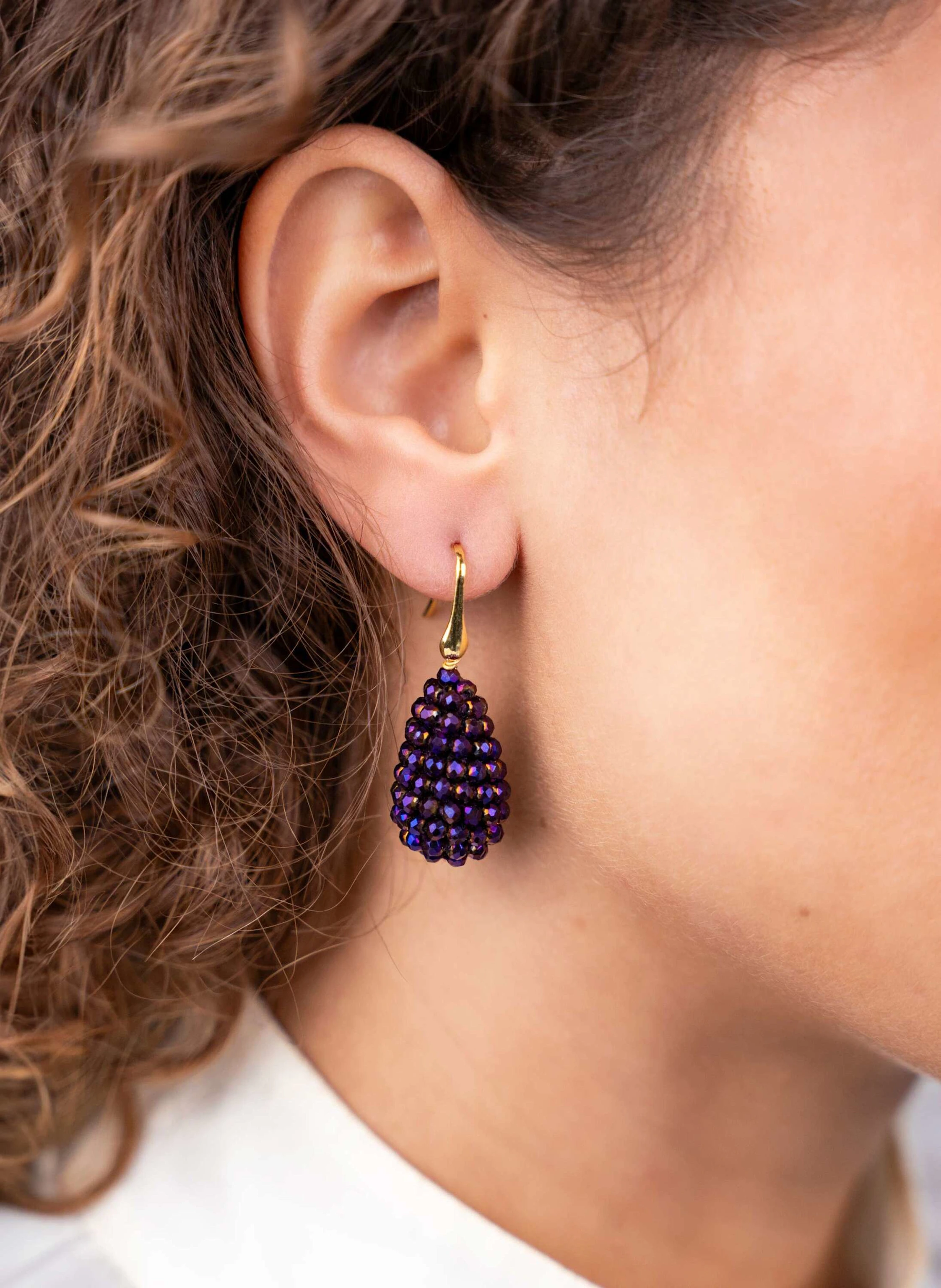 LOTT.gioielli Ohrhänger AMY CONE S METALLIC PURPLE by GLAMBOU