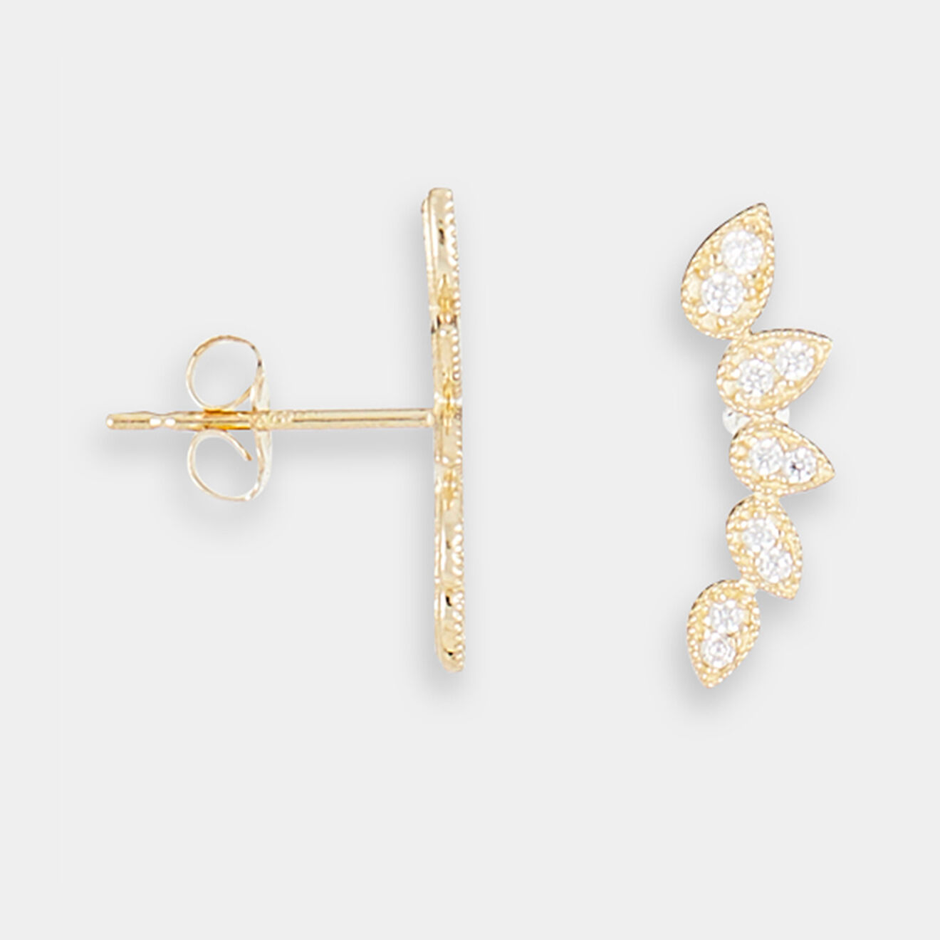 By Colette Boucles d'oreilles Ericeira Zirconium or jaune