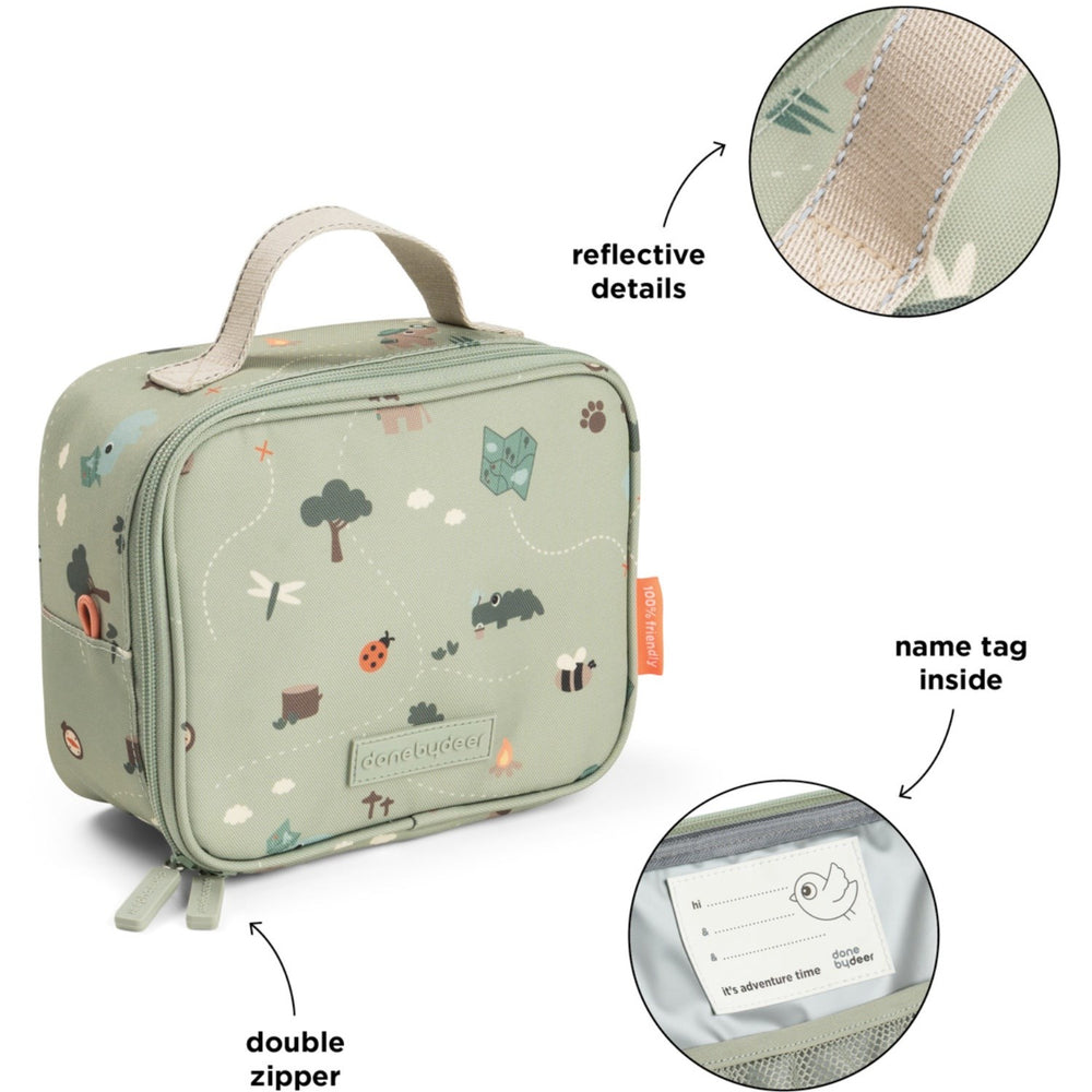 Køb DonebyDeer Green Tiny Trails Tiny Insulated Frokost Taske