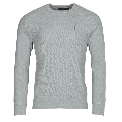 Polo Ralph Lauren - PULL COL ROND EN COTON TEXTURE Gris