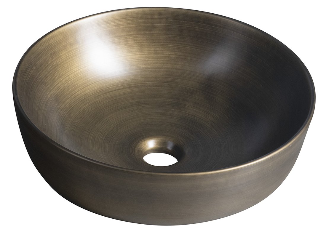 Sapho Priori keramische ronde waskom 41.5cm brons
