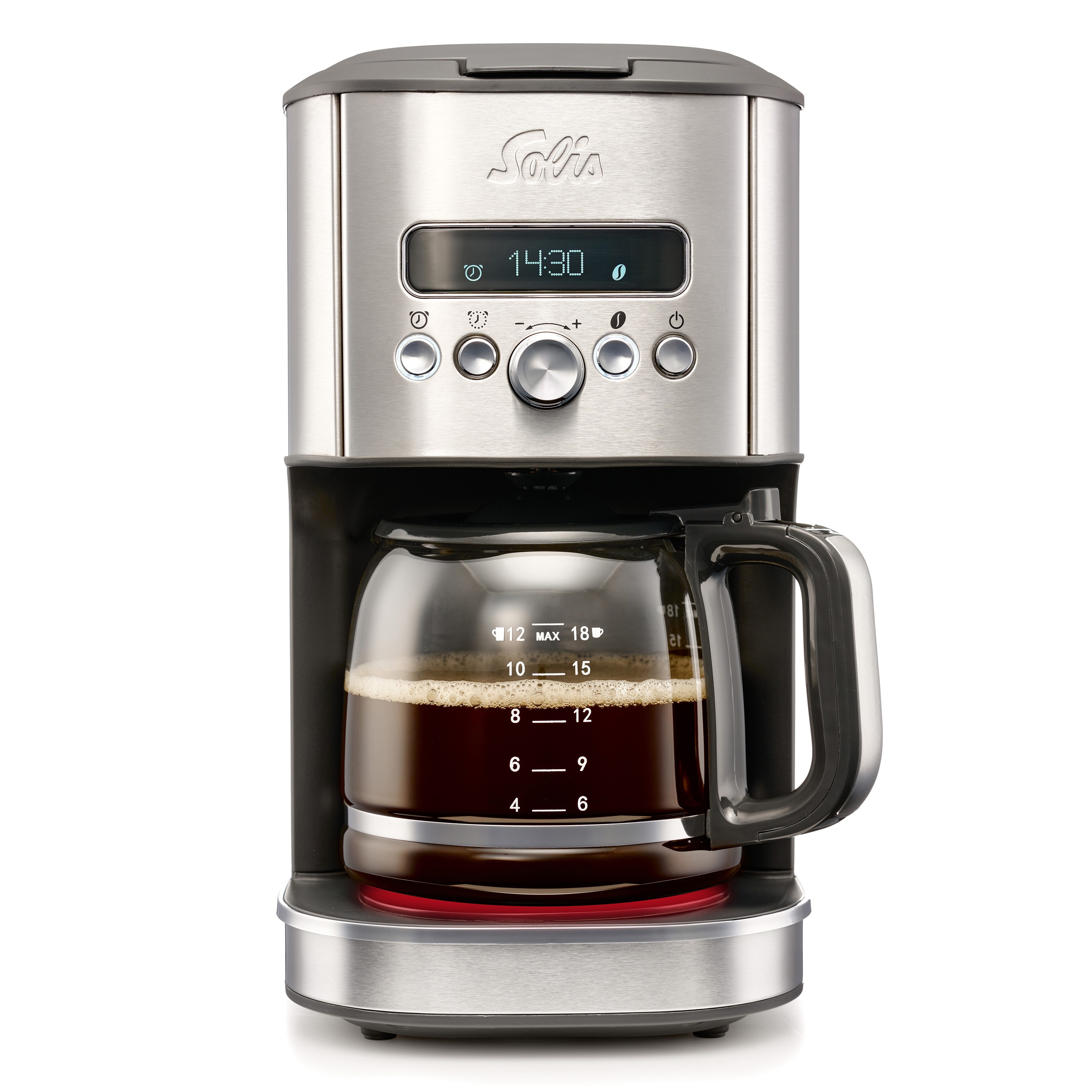 Solis Filterkaffeemaschine 1,8 Liter, für 12-18 Tassen, Timer