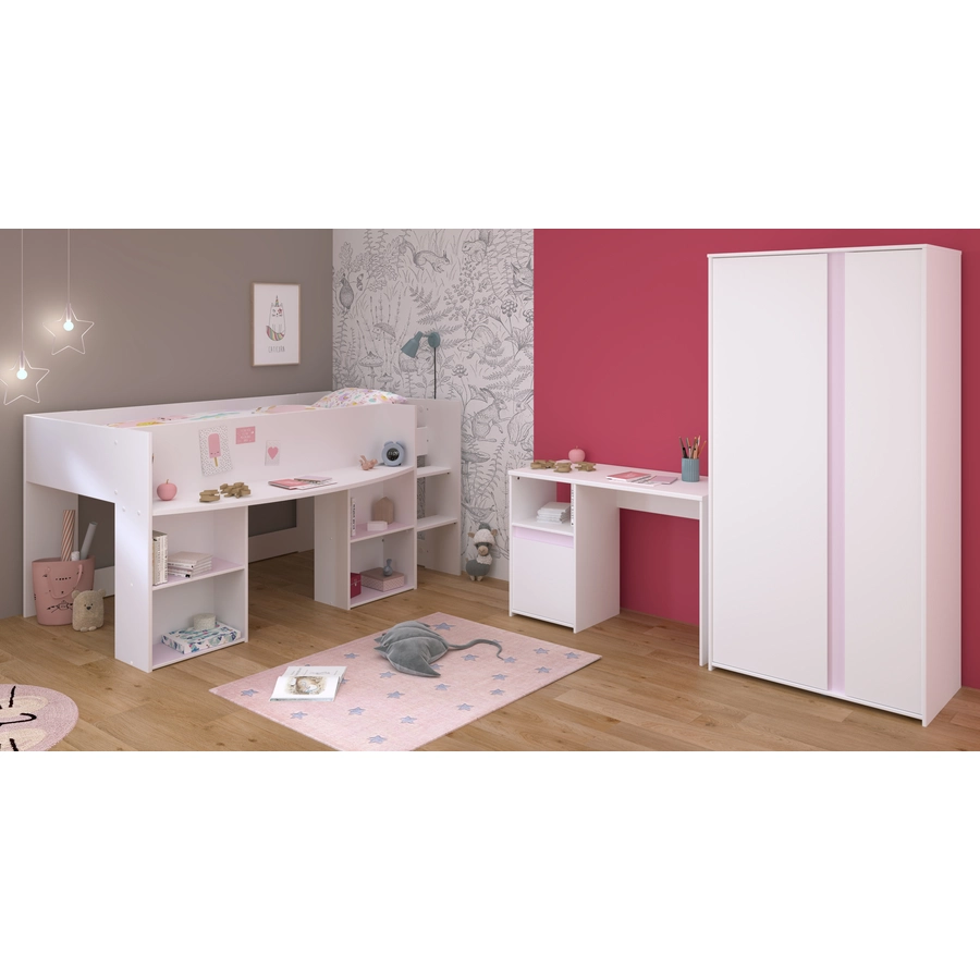 Parisot Kinderzimmer Set 3tlg Pirouette 13  Weiß Weiß