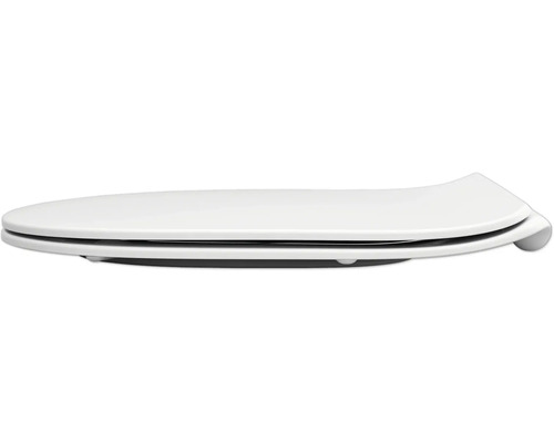 REIKA Mito toiletbril, wit, gepolijste messing scharnieren, met soft-close mechanisme en Quick&Clean.