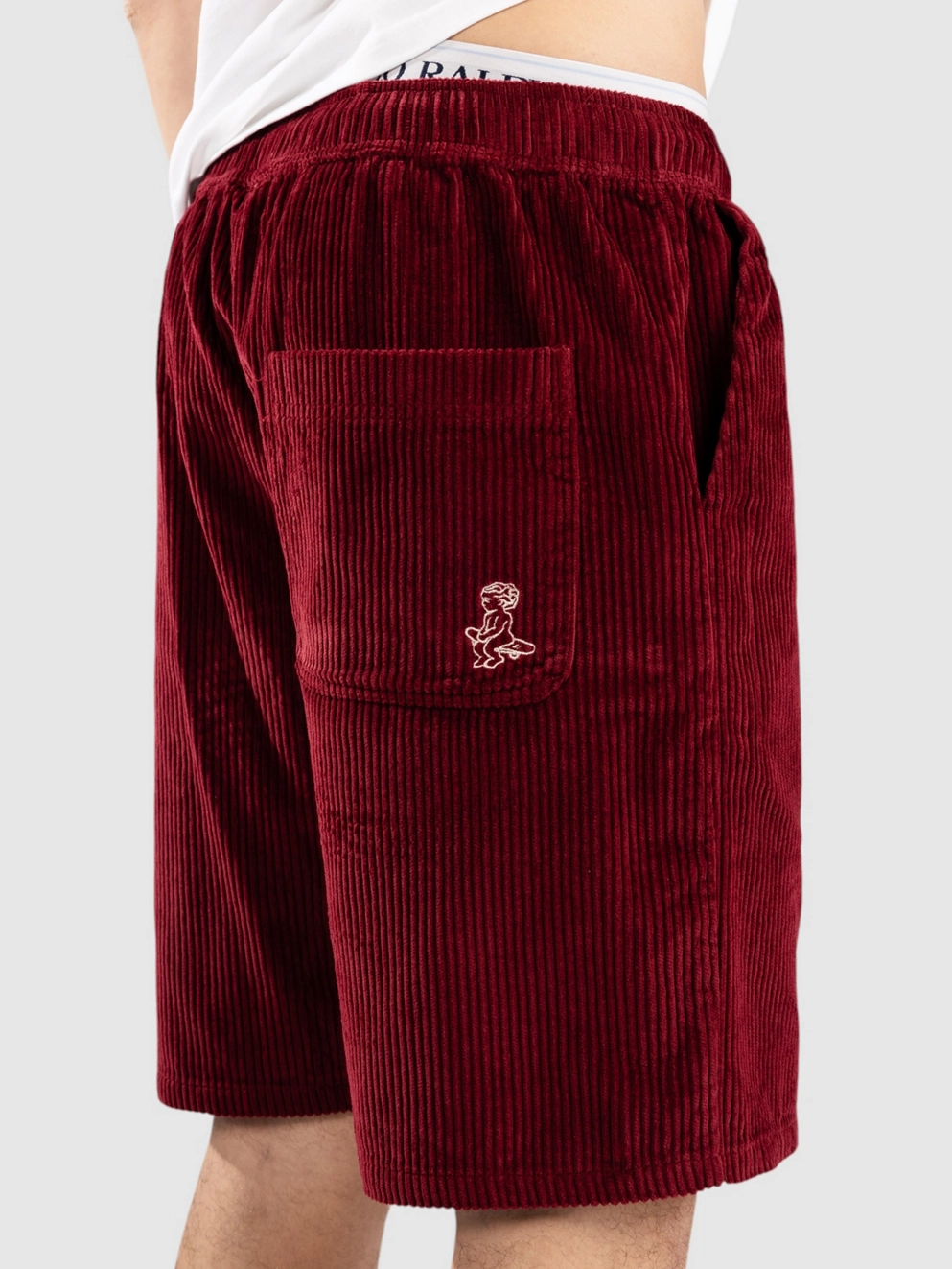 Ementa SB Magoado Cord Shorts burgundy