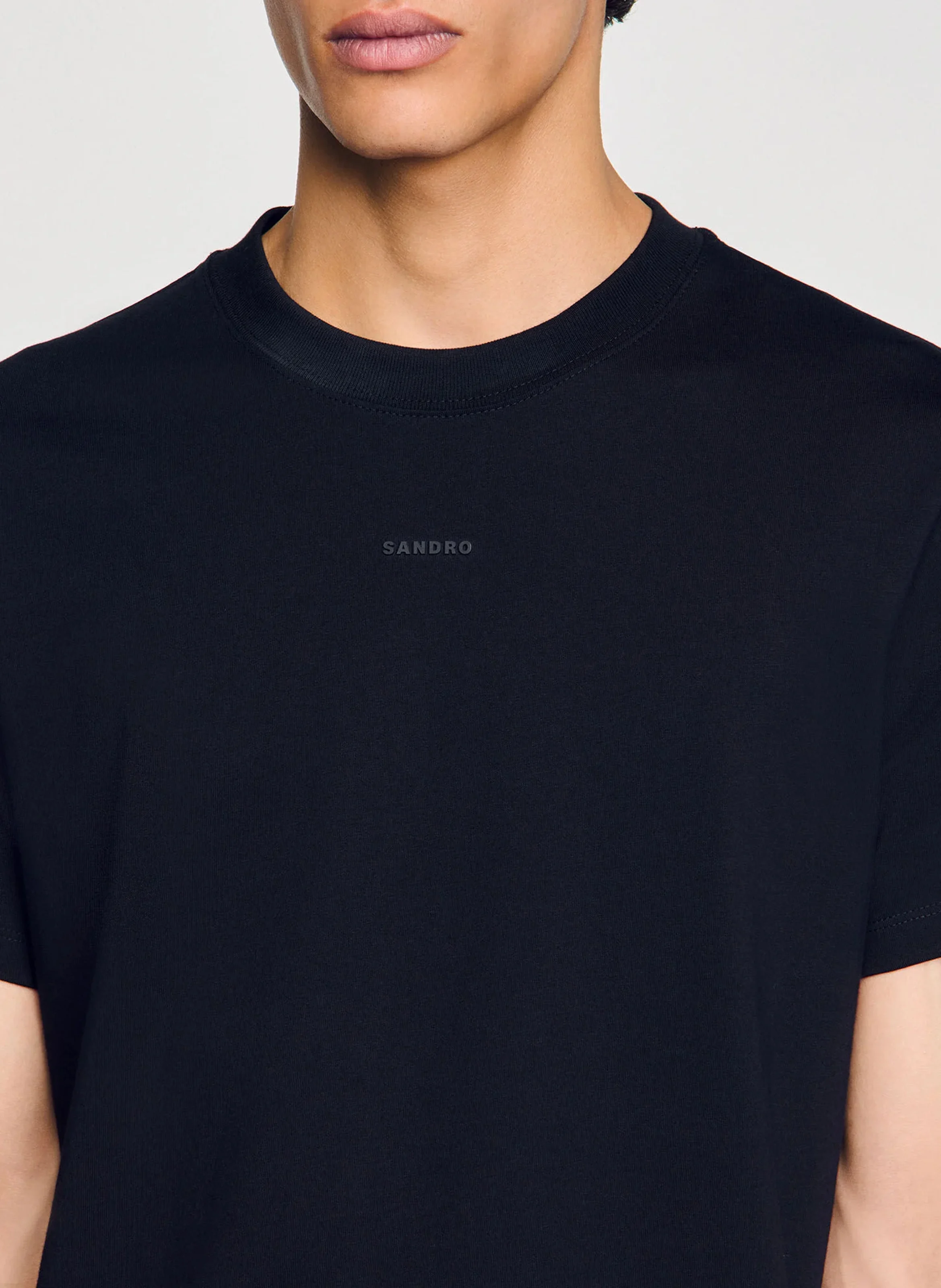 Tee-shirt droit en coton | Noir