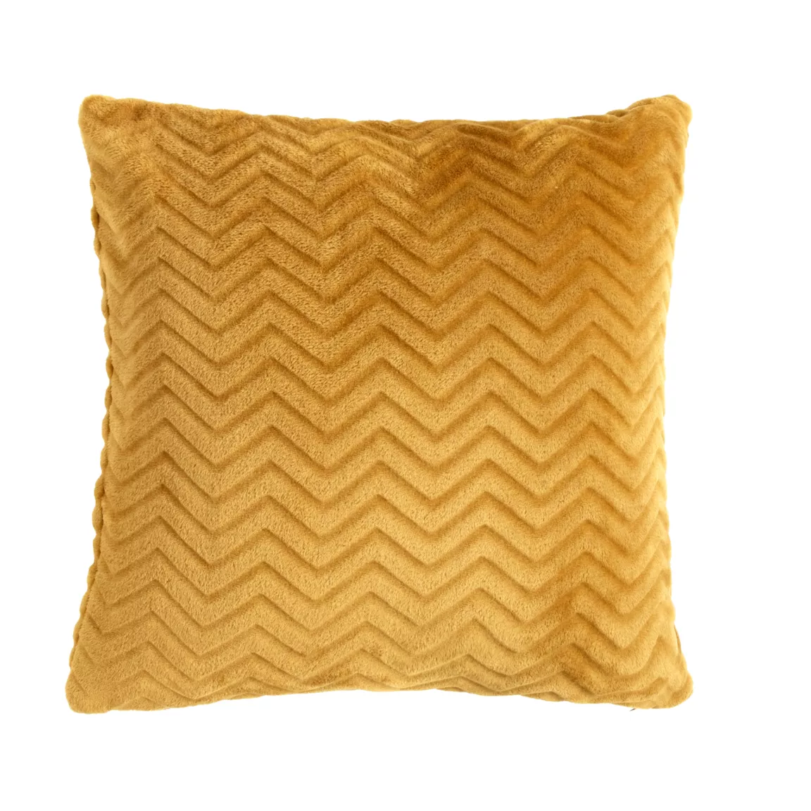 Coussin carré flanelle (45 x 45 cm) Zag Jaune moutarde