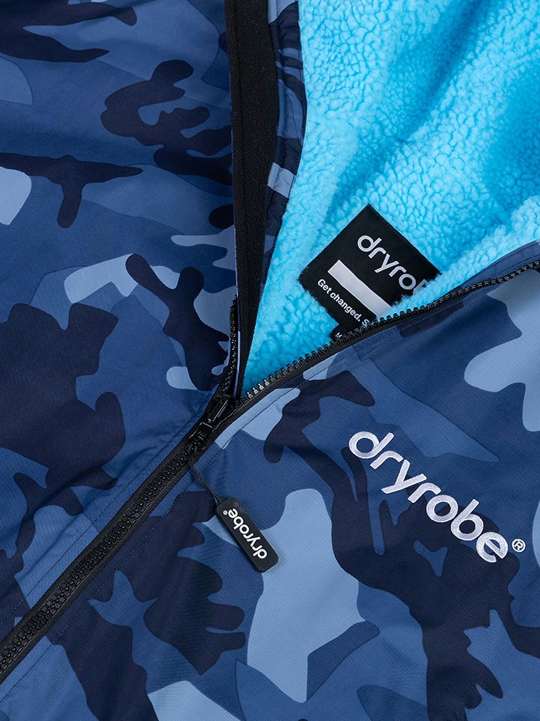 Blauwe Camo - dryrobe Advance Adult Long Sleeve Changing Coats