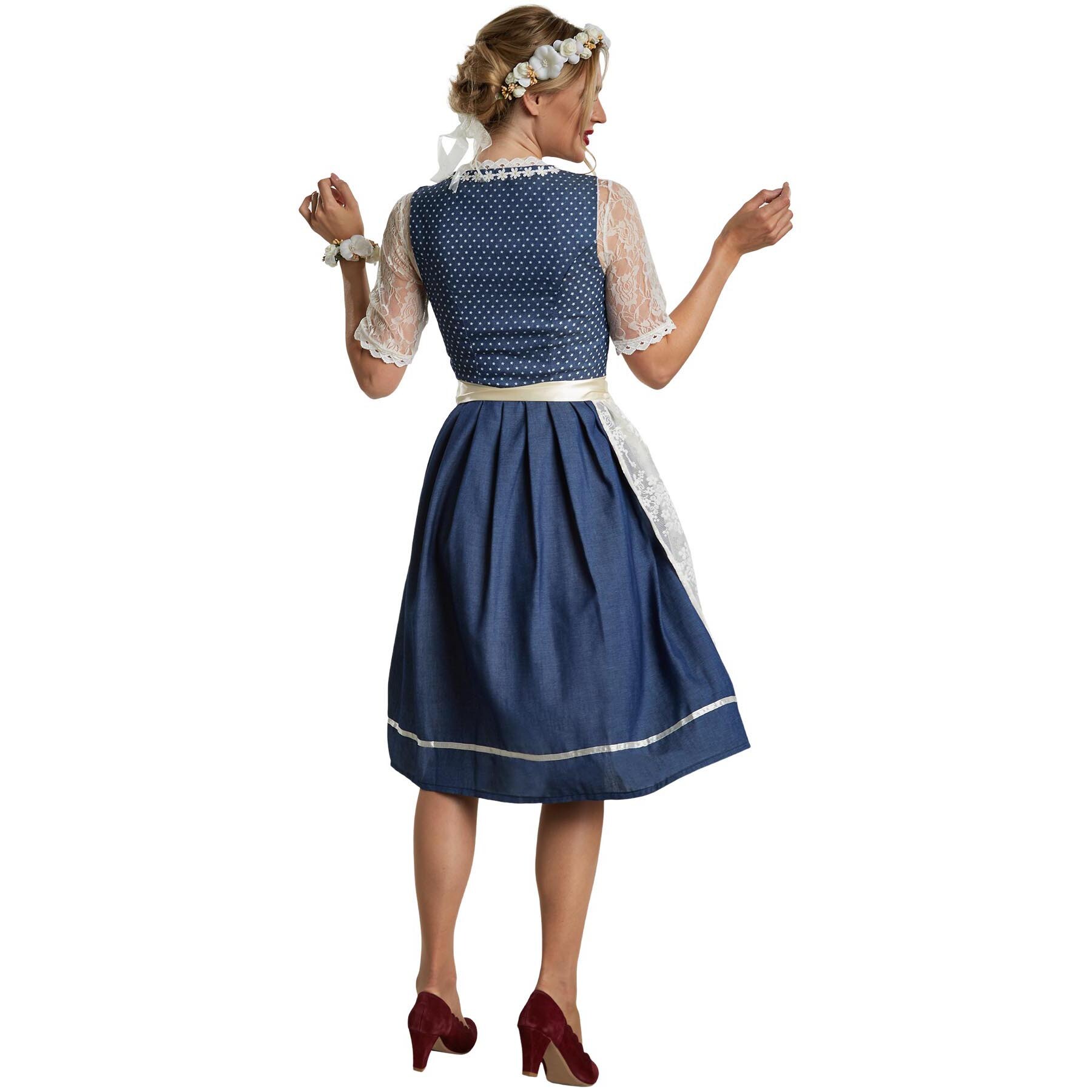 tectake® Frauenkostüm Midi-Dirndl Kleinwalsertal Modell 2