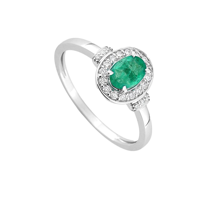 Bague femme - Emeraude - Or 18 Carats