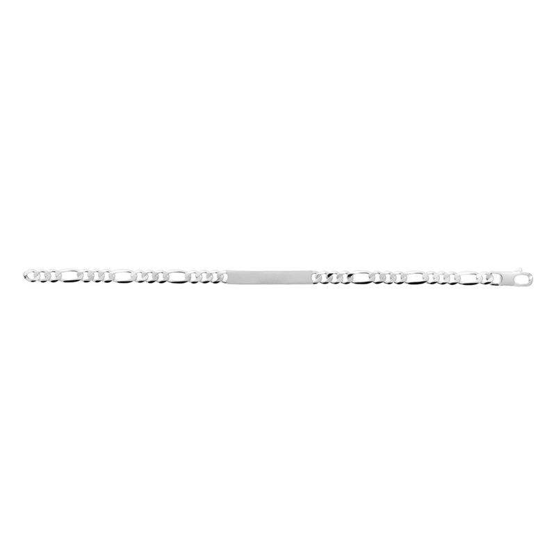 Gourmette Homme - Argent 925 - Cheval alternée 1+3 - Largeur : 5 mm - Longueur : 18 cm