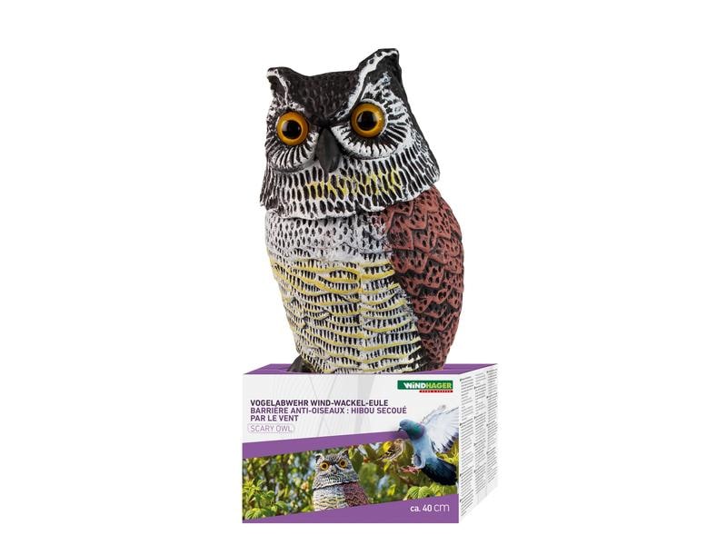 Windhager Vogel-Abwehr, Eule 1 Stück Vertreibt Elstern, Krähen, Raben und Tauben
