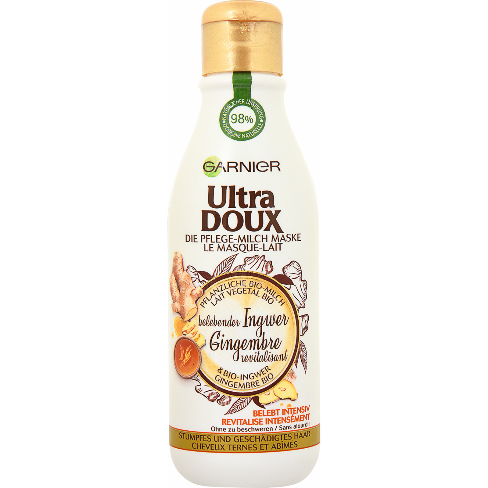Garnier Ultra Doux Revitalisierende Pflege-Milch Maske Belebender Ingwer 250 ml