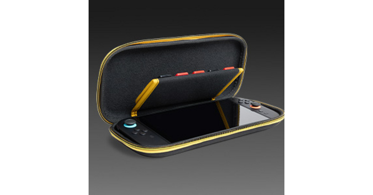 PowerADunne beschermhoes voor Nintendo Switch 2 - Pikachu-storm tas  (Zwart/geel)