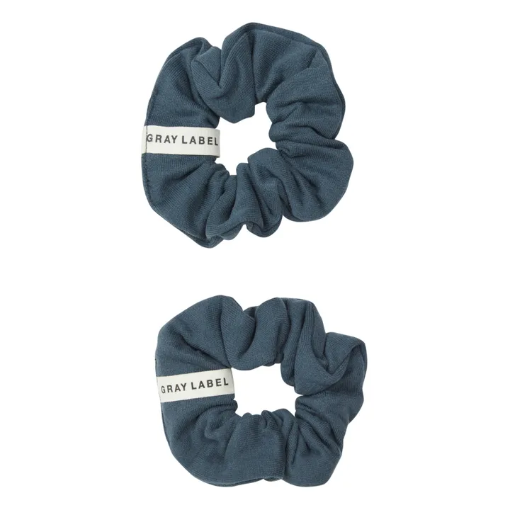 Gray Label Scrunchie Coton Bio | Bleu gris
