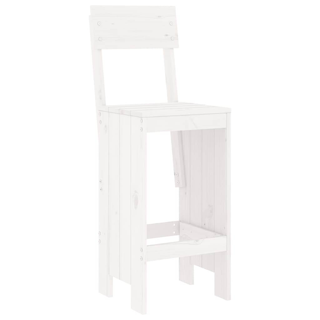 Ensemble de bar de jardin 5 pcs blanc bois massif de pin