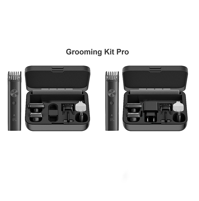 Grooming Kit Pro Elektrischer USB Bart Rasierer Trimmer Körperhaar Entferner inkl. Netzteil - Schwarz
