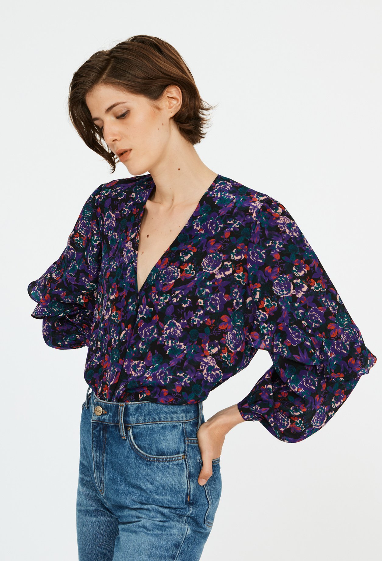Blouse imprime soie