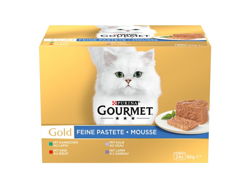 Purina Gourmet Nassfutter Gourmet Gold feine Pastete Fleisc GOURMET GOLD Pastete Rind 4(24 x 85g)
