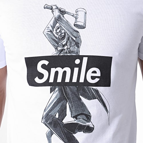 Tee Shirt Joker Smile Blanc