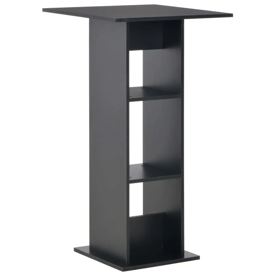 vidaXL - Bartafel - Zwart - Bewerkt hout