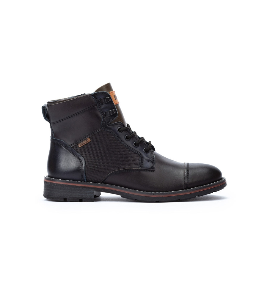 Botas de tornozelo Pikolinos York em couro preto