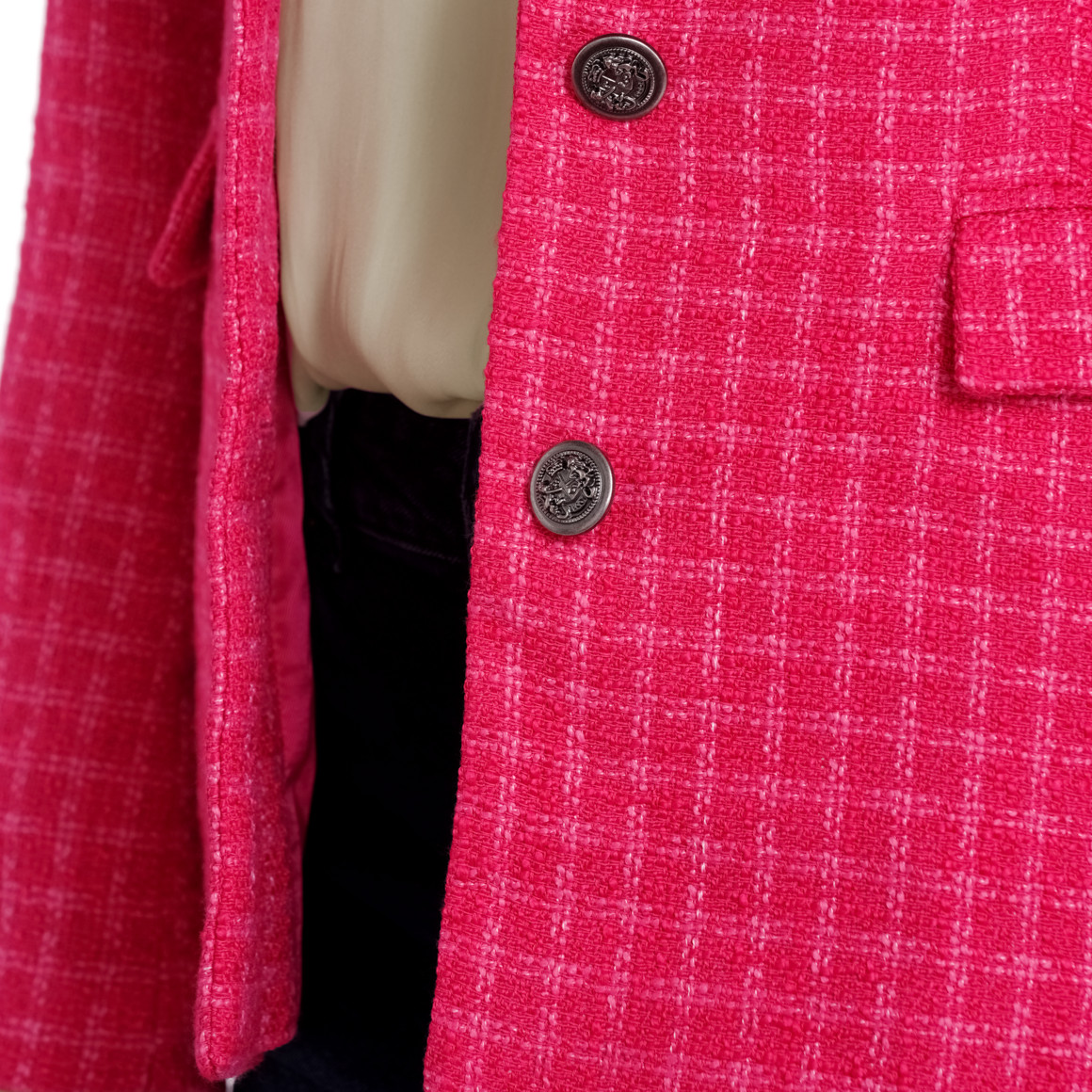 Gina Benotti Damen Blazer in Bouclé-Optik pink