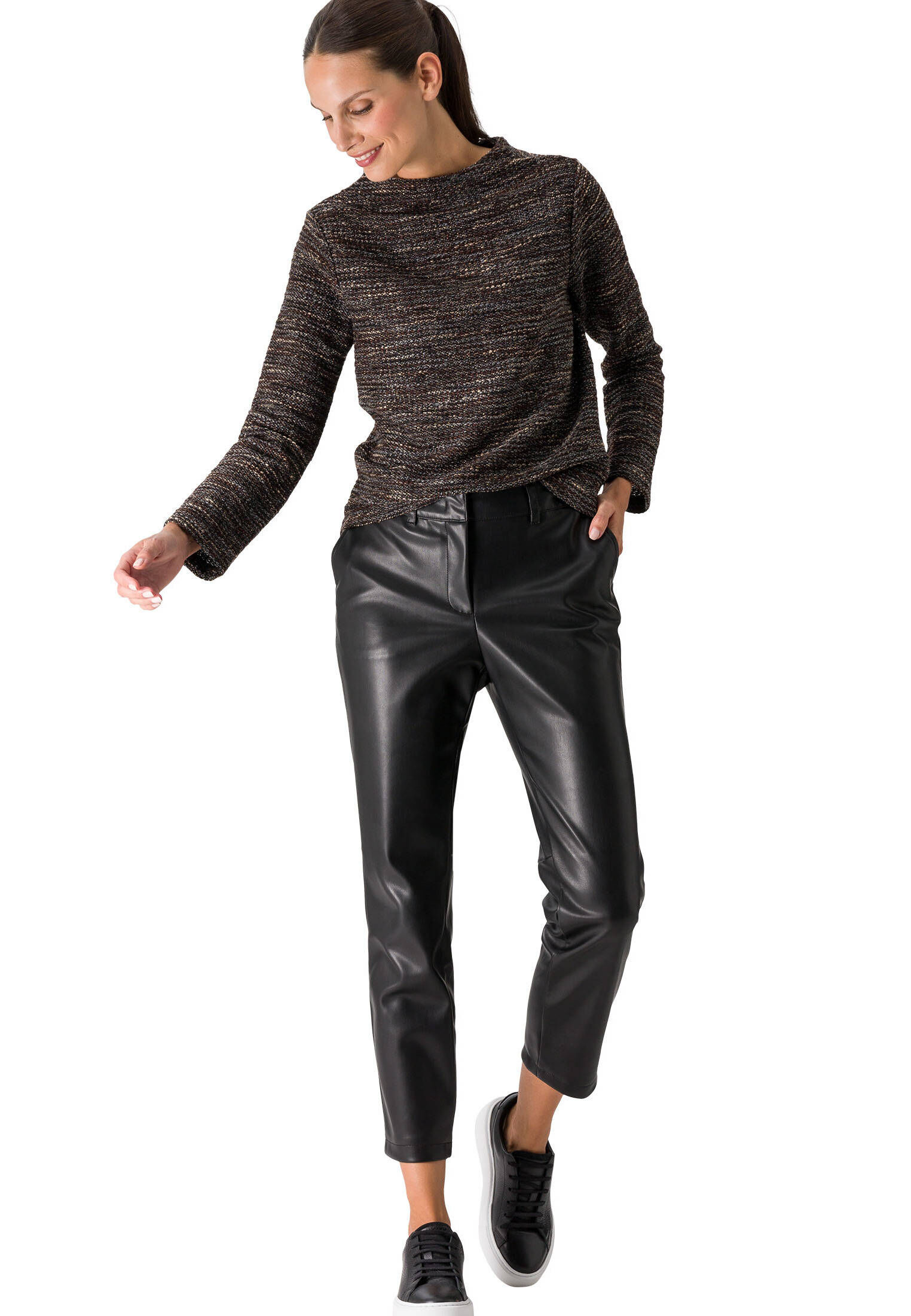 zero| Damen Sweatshirt mit Glitzerfaden
