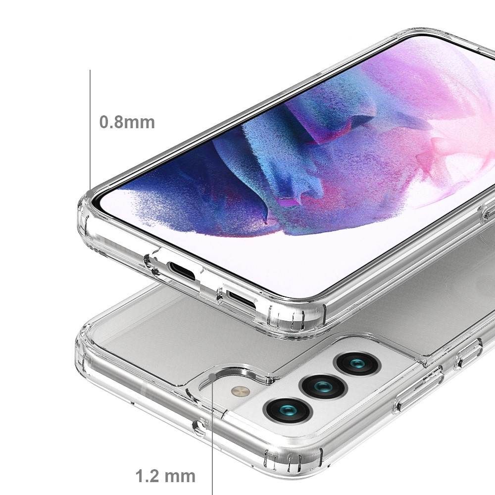 Samsung Galaxy S22 5G Hybrid Hülle TPU Bumper   Acryl Rückseite - Transparent