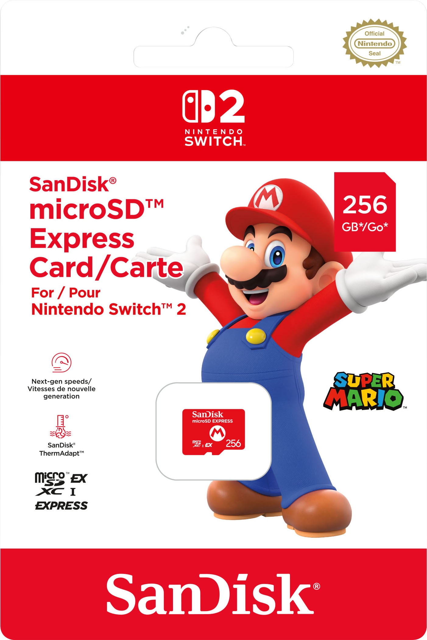 Nintendo Switch 2 Speicherkarte »microSDXC EXPRESS 256 GB (Mario Design)« (256 GB )