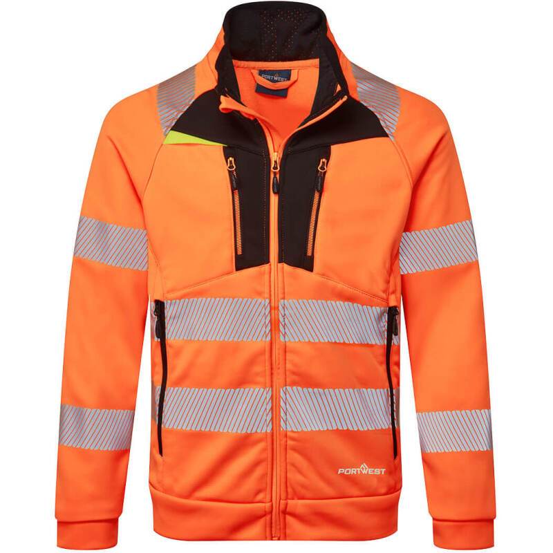 Portwest DX477 Sweat zippé à col cheminée DX4 Hi-Vis
