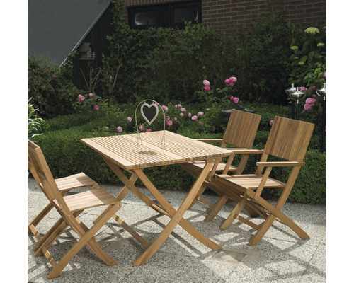 Klaptafel Falun Siena Garden acacia 120x80x73,5 cm bruin