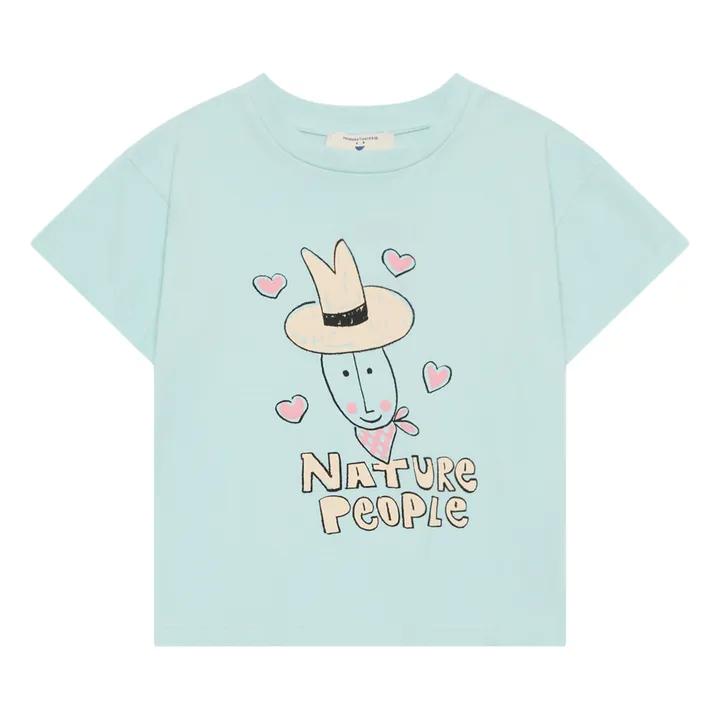 Weekend House T-Shirt Nature Lovers Coton Bio | Vert d'eau