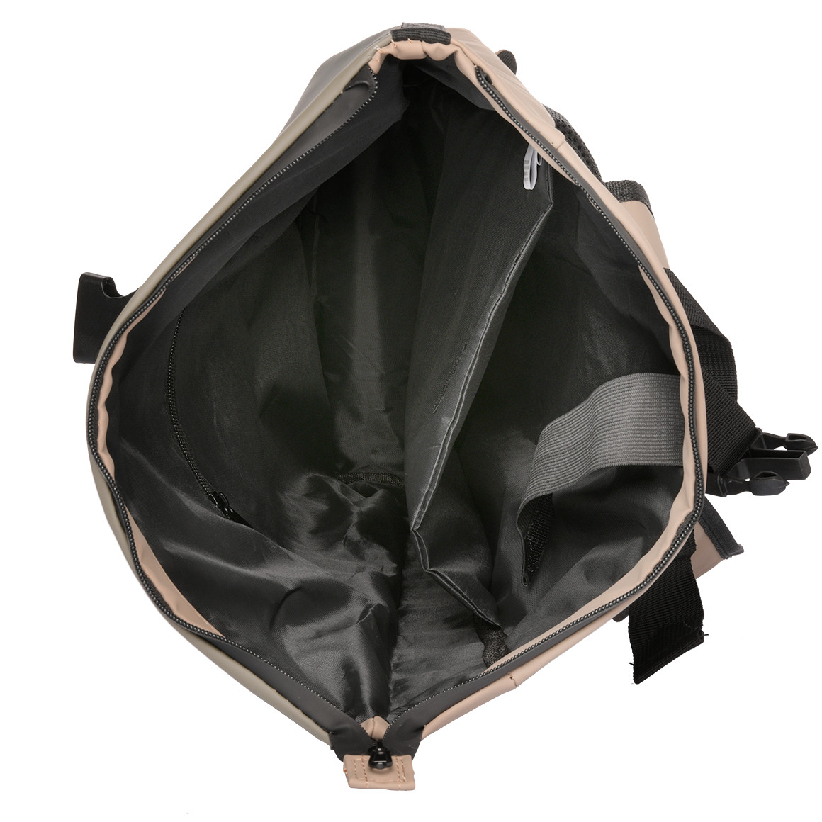 Gina Benotti Rucksack mit Beschichtung graugrün / dunkeloliv