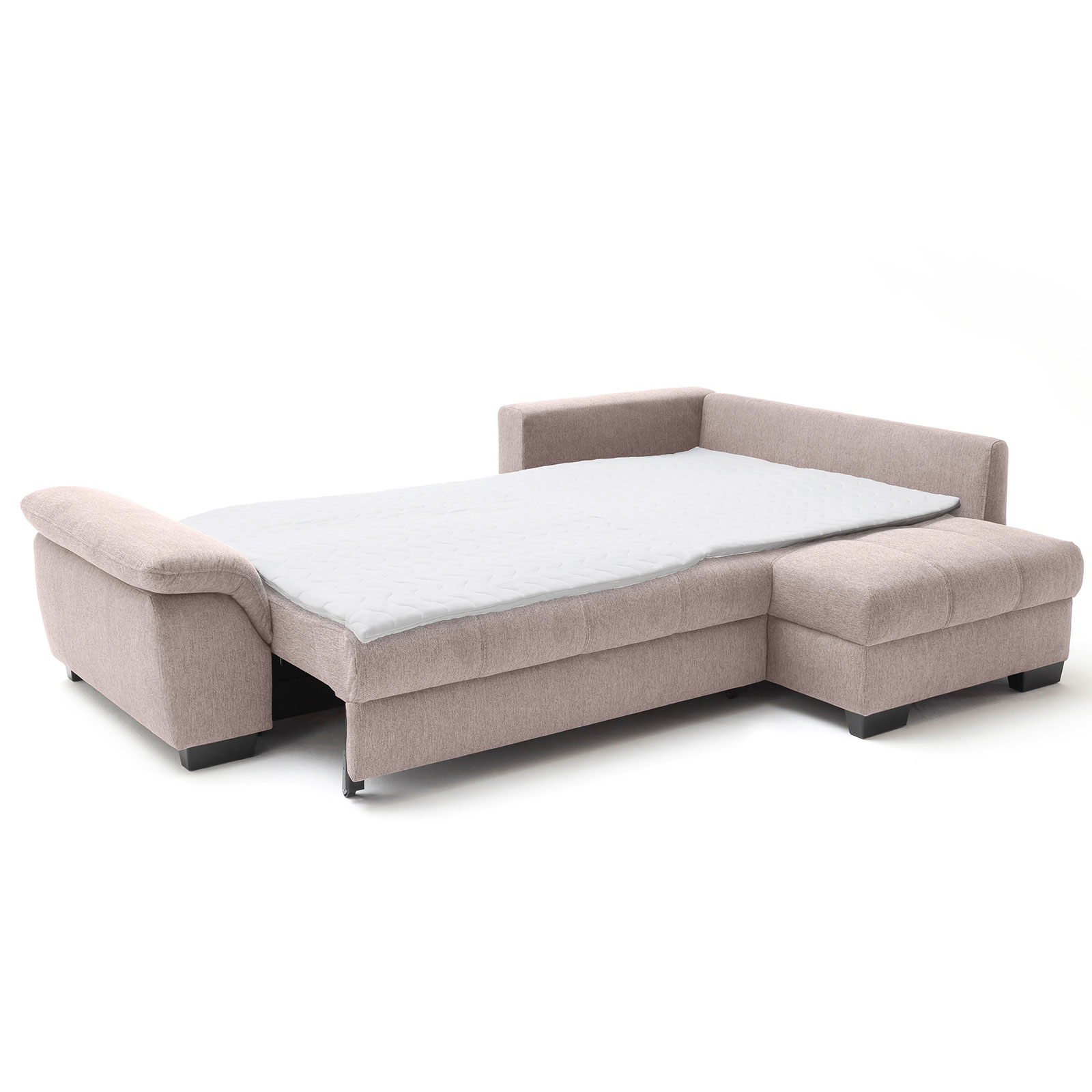 Ecksofa - taupe - Boxspringaufbau - Dauerschläfer