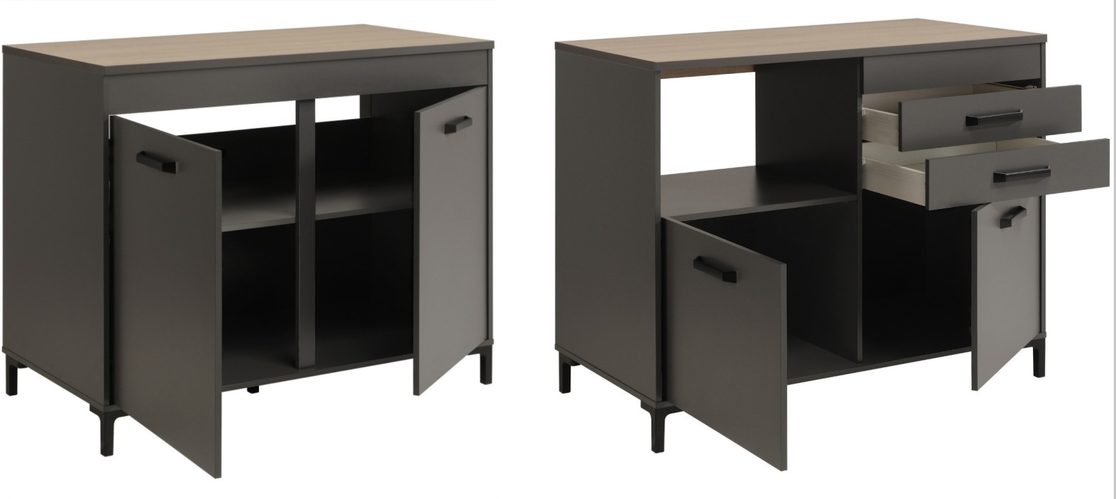 Küchenzeile MOOVE 2 - grau - 238 cm breit