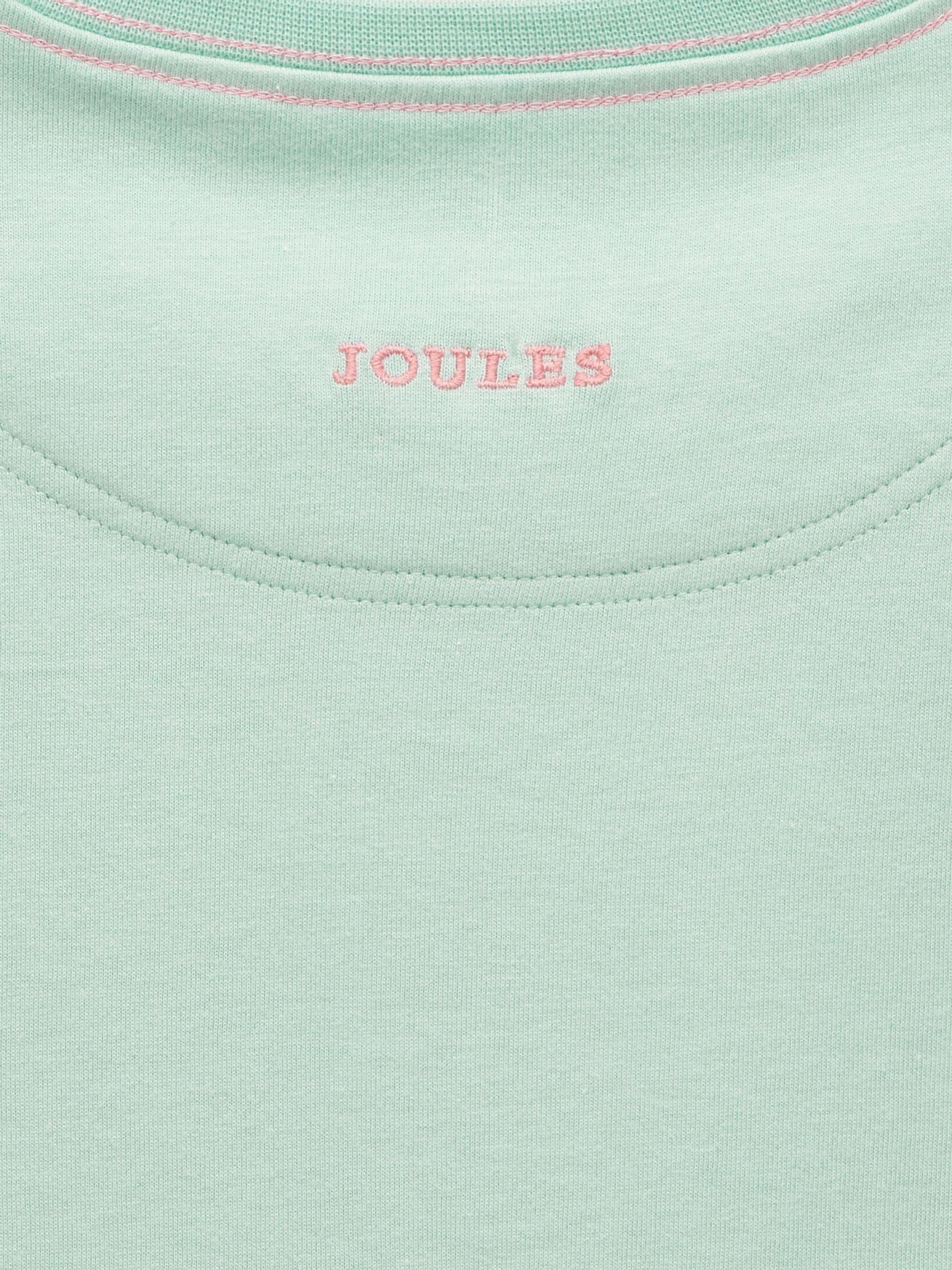 Aquablauw - Joules Girls' Astra Applique Cotton T-Shirt