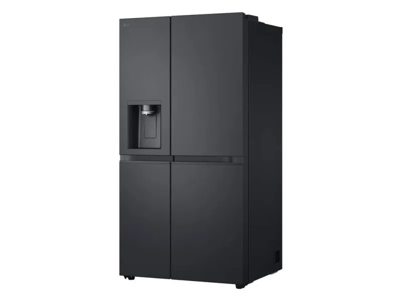 LG GSLE91EVAC, Fritstående, Amerikansk dør, Sort, LED, På døren, Glas