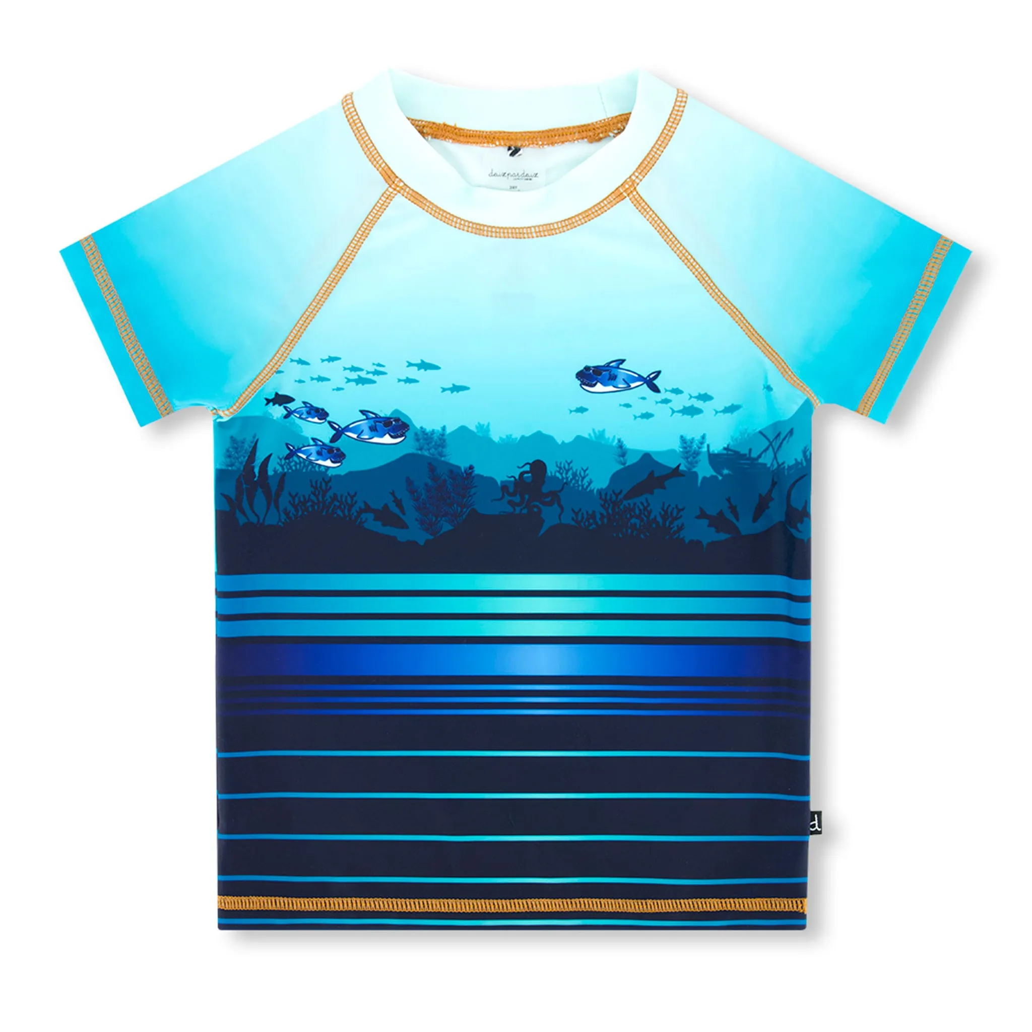 Deux par Deux T-Shirt Maillot Requin 7-10ans
