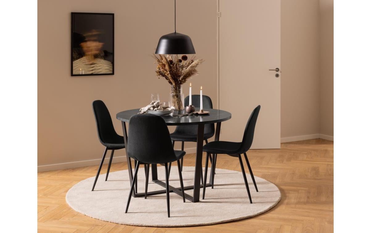 Stuhl Celia 4 Stück, Schwarz<br>Esszimmerstühle