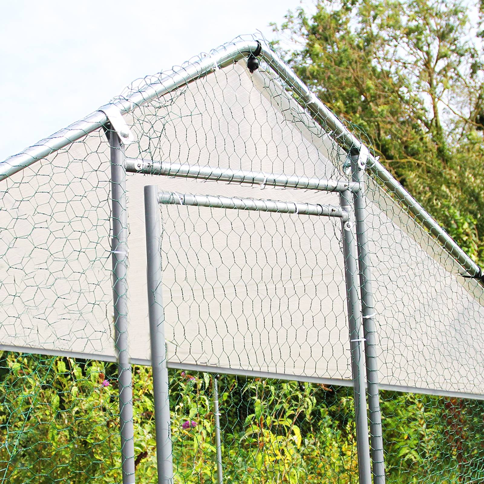 Gaiola para aves, cercado, caixa para galinhas, aço, 4m x 2m x 2m