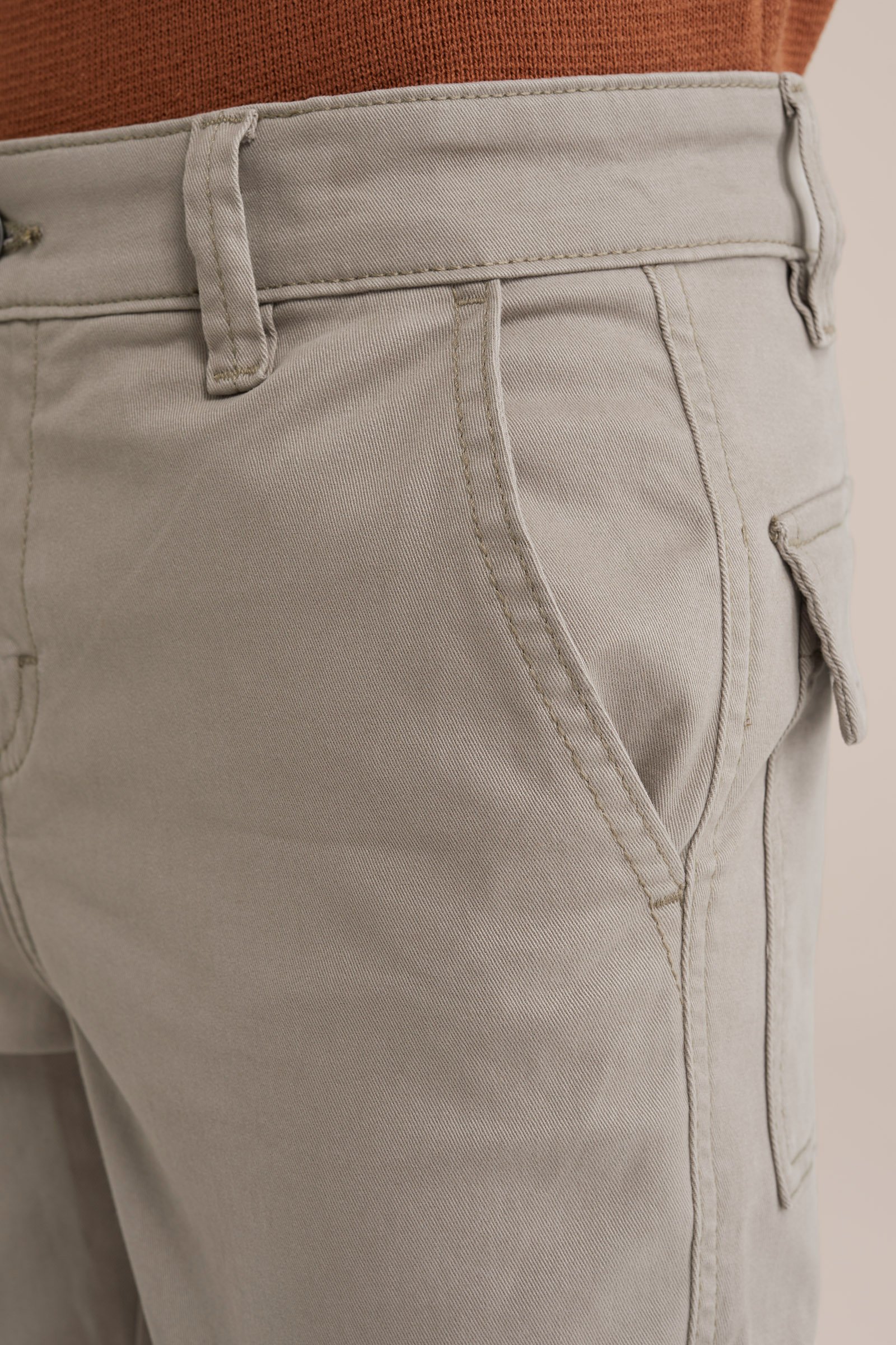 Jongens slim fit cargobroek WE Fashion Lichtgrijs