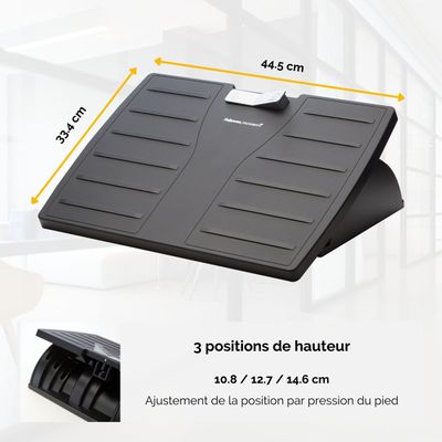 Fellowes Office Suites - Repose-pieds réglable anti-bactérien Microban - surface antidérapante