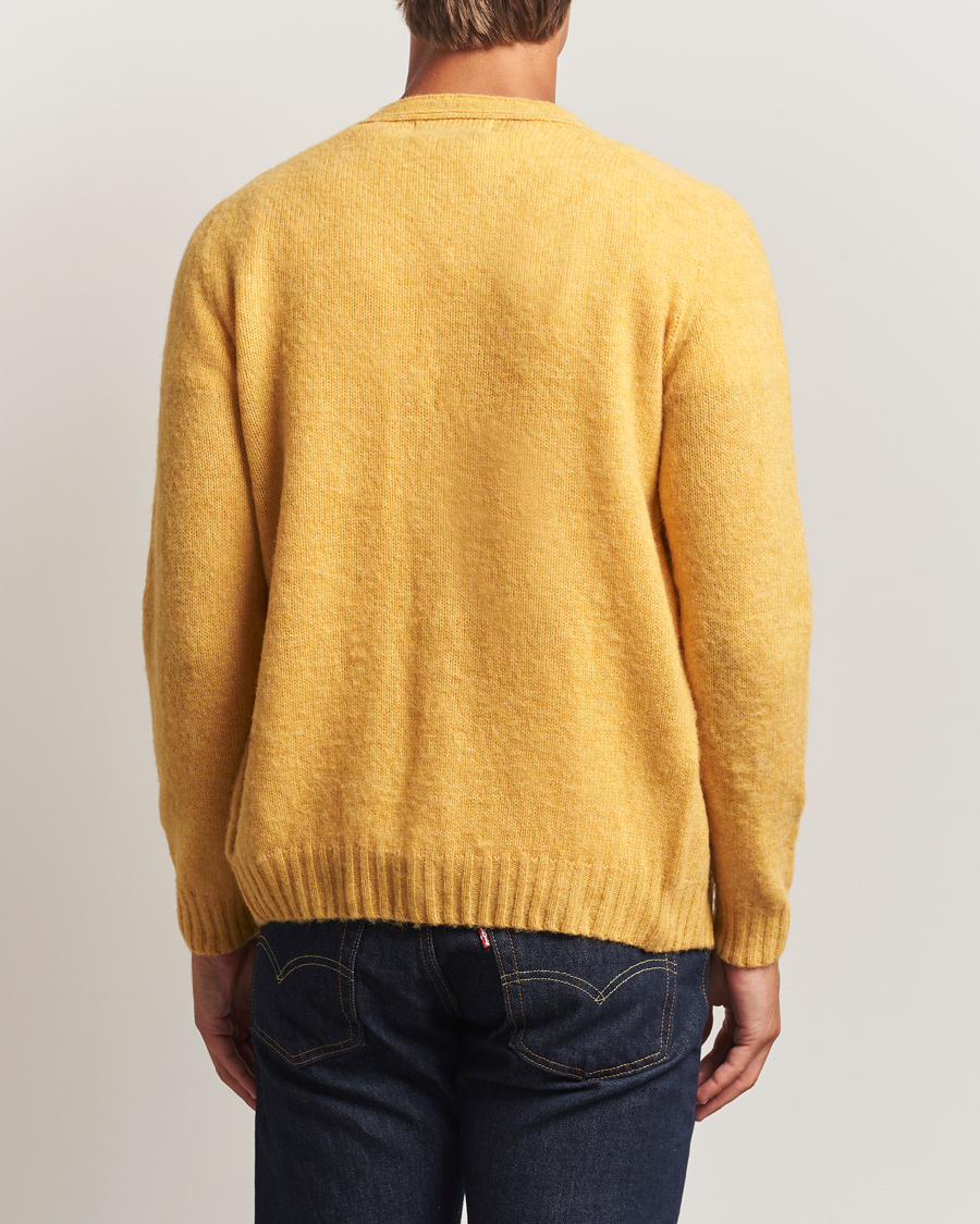 Harley Of Scotland Brushed Supersoft Lambswool Cardigan Nectar